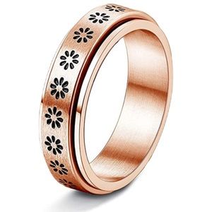 🦋3/$30🦋 Rose Gold Flower Fidget Spinner Ring Size 10